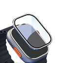 Apple Watch Ultra 2/1 液晶保護フィルム 全面保護 強化ガラス アルミ 傷防止 49mm かっこいい アップルウォッチ ウルトラ フィルム一体 プロテクター フィルム 保護シート