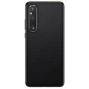 Sony Xperia 1 V ケース カバー 耐衝撃 カーボン調 PUレザー 背面レザーケース ソニー エクスぺリア1 V アンドロイド おすすめ おしゃれ スマートフォン/スマフォ/スマホケース/カバー ストラップホール付き