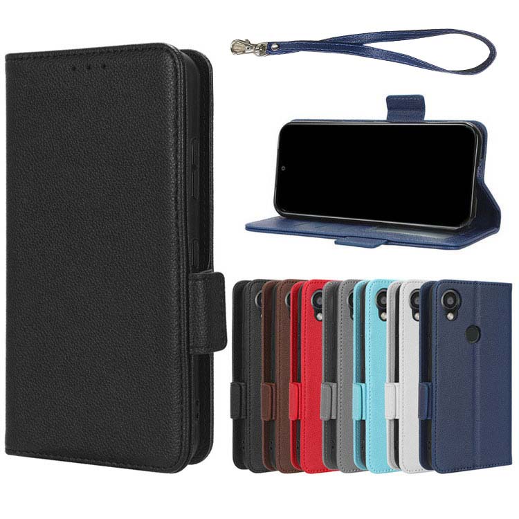 DIGNO SX3 ケース KYG02 手帳型 カバー PUレザー スタンド機能 カード収納 ストラップ付き かっこいい おしゃれ PUレザーケース Kyocera 京セラ ディグノ SX3 アンドロイド おすすめ おしゃれ スマートフォン/スマホケース/カバーのサムネイル