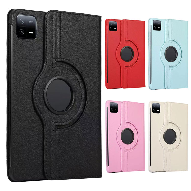 Xiaomi Pad 6 ケース カバー 11.2インチ 手帳型 360°回転 スタンド機能 PUレザー シャオミ パッド 6 手帳型ケース ハードケース おしゃれ タブレットケース/カバー