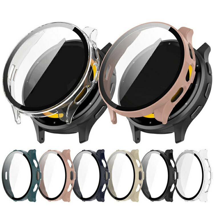 Garmin Venu 3 ケース Venu 3S カバー 強化ガラス(ガラスフィルム)付き 全面保護 液晶保護ケース ガーミン ヴェニュー3/3S 単色/クリア フィルム一体 ハードケース