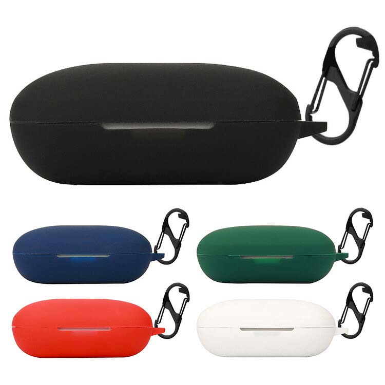 Skullcandy Push Active ケース シリコン シンプル カラビナ付き 保護カバー スカルキャンディー おすすめ おしゃれ カバー 傷防止 ケース ワイヤレスイヤホン 保護ケース カバー