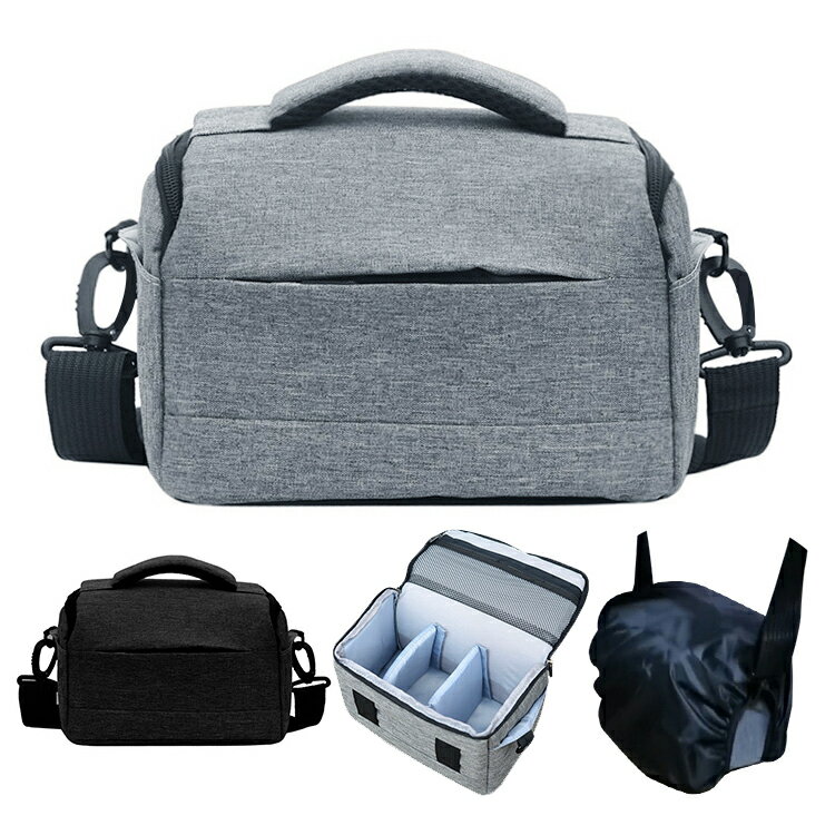 CANON EOS R1 一眼レフ カメラバッグ カメラケース おすすめ ショルダーバッグ 手提げ 肩掛け ショルダーベルト付き レンズ収納対応 カメラカバン 一眼レフカメラ収納バッグ キャノン イオス R1 防滴カバー付き