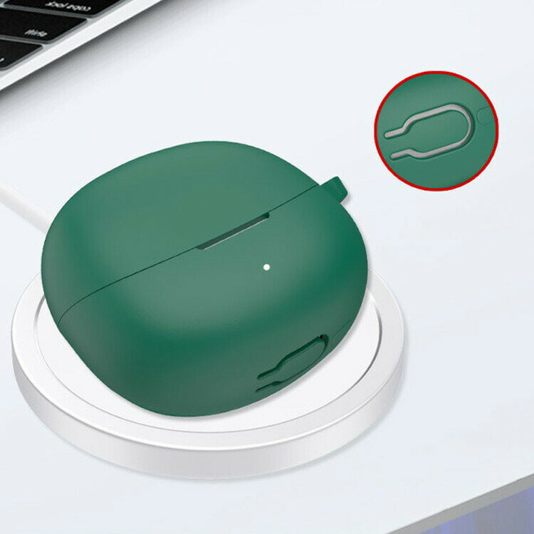 Melobuds Pro ケース シリコン シンプル 保護カバー QCYメロバッズプロ おすすめ おしゃれ カバー カラビナ付き 傷防止 ケース ワイヤレスイヤホン 保護ケース カバー