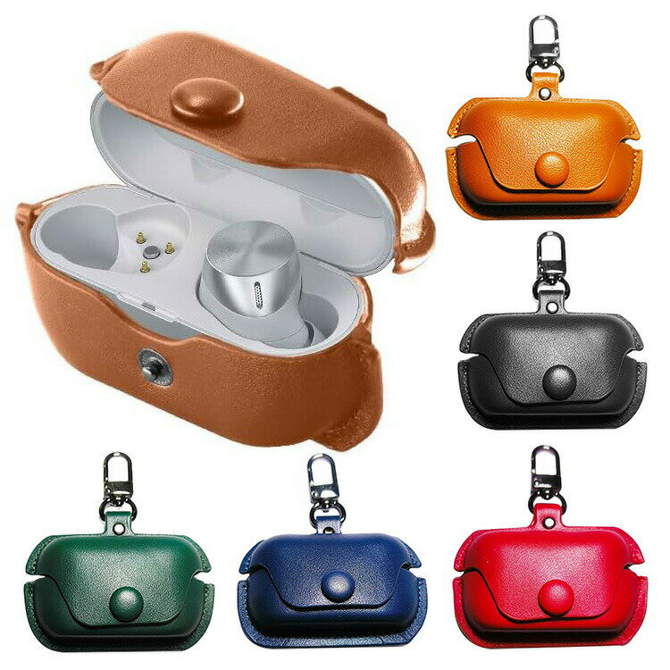 Technics EAH-AZ100 ケース カバー PUレザー シンプル カラビナ付き 保護カバー おすすめ おしゃれ Panasonic パナソニック テクニクス EAH-AZ100 ワイヤレスイヤホン 傷防止 保護ケース