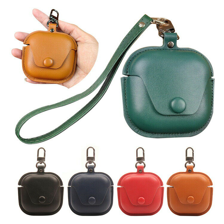 Shokz OpenFit 2 ケース OpenFit2 カバー PUレザー シンプル ストラップ付き カラビナ付き 落下防止 保護カバー おすすめ おしゃれ ショックス オープンフィット2 T920 SKZ-EP-000045 / SKZ-EP-000046 ワイヤレスイヤホン 傷防止 保護ケース