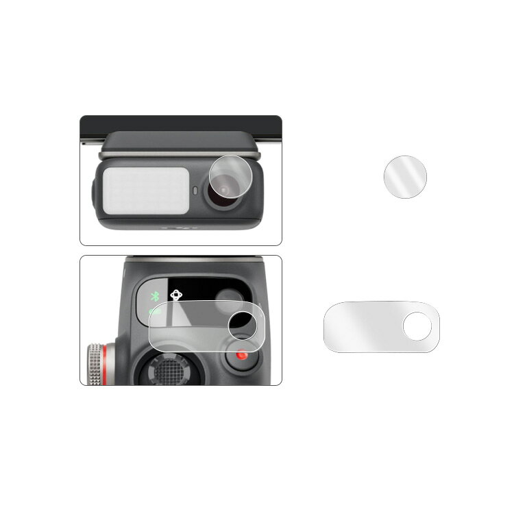 DJI Osmo Mobile 7P 保護フィルム 2セット 合計4枚入 レンズ保護フィルム+液晶保護...