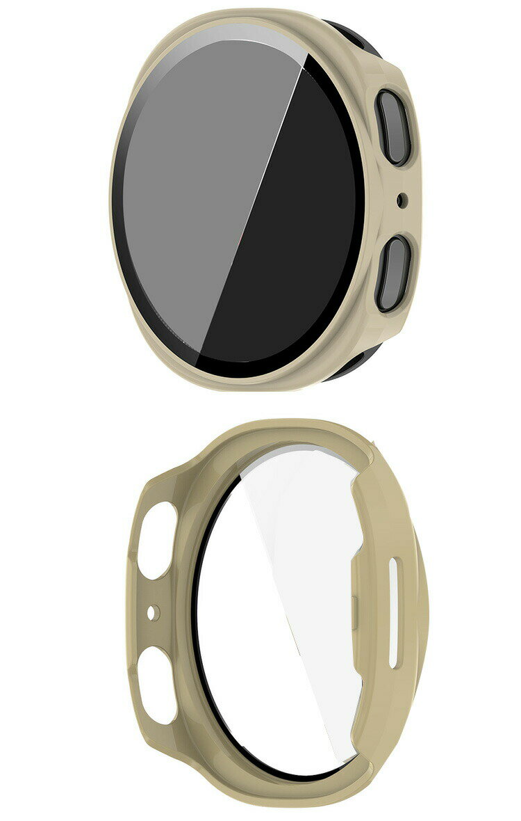 Galaxy Watch 8 カバー ハードケース 強化ガラス ガラスフィルム付き 全面保護 液晶保護ケース Samsung サムスン ギャラクシーウォッチ8 40/44mm 単色/クリア フィルム一体