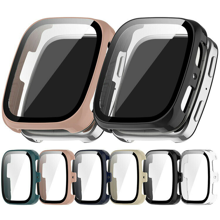 Amazfit Active 2 Square ケース カバー 液晶面強化ガラス 全面保護 液晶保護ケース 単色/クリア フィルム一体 ハードケース アマズフィット アクティブ2 Square
