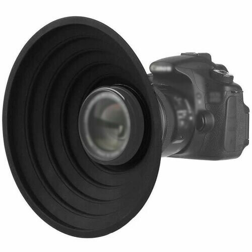 カメラレンズフード 反射防止 折りたたみ式 日除け レンズ保護 取り付け設計 シリコン素材 一眼レフカ..