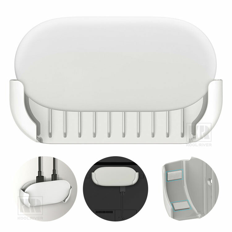 Google TV Streamer 4K マウント カバー プラスチック ホルダー 壁掛け ブラケット グーグル TV 2024モデル ホワイト