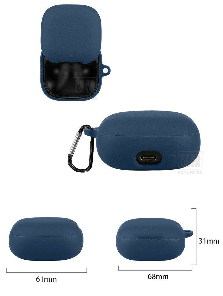 Soundcore Liberty buds ケース カラビナ付き シリコン 耐衝撃 落下防止 保護カバ...