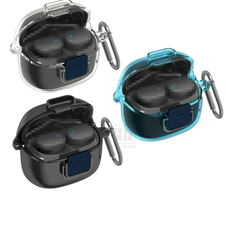 JBL Tune Buds 2 ケース クリア 充電穴付き 透明 保護 TPUケース カバー カラビナ...