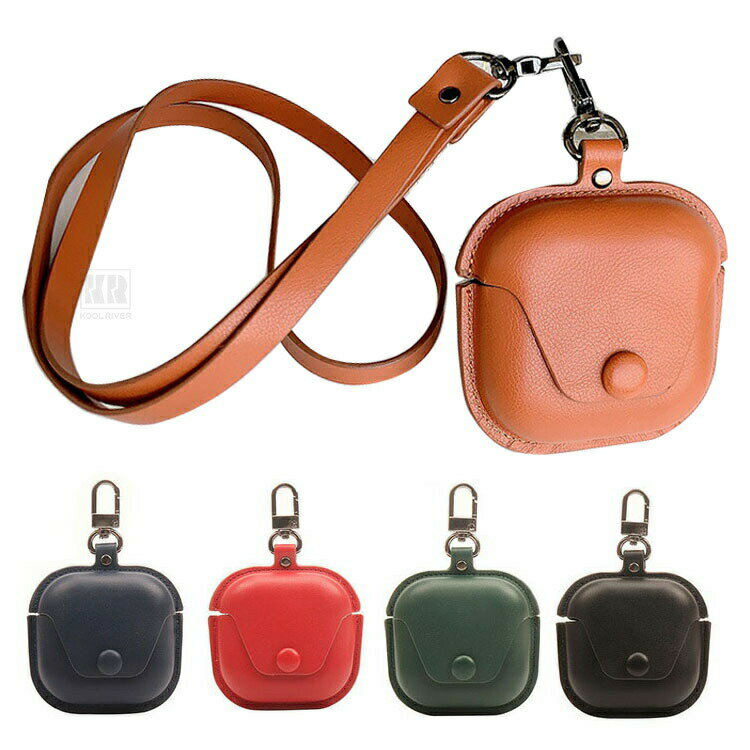 Rakuten - Shokz OpenFit Pro ケース カバー PUレザー シンプル ネックストラップ付き カラビナ付き 落下防止 保護カバー おすすめ おしゃれ ショックス オープンフィットプロ ワイヤレスイヤホン 傷防止 保護ケース