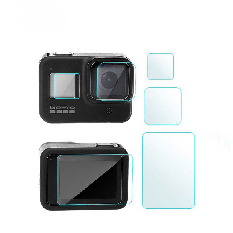 GoPro Hero8 Black ガラスフィルム 強化ガラス 液晶保護フィルム 硬度9H レンズ保 ...