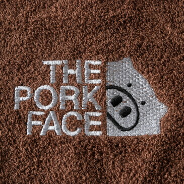 THE PORK FACE 800匁 バスタオル1枚 ポークフェイスの刺繍入り 泉州産 カラー 日本製 送料無料