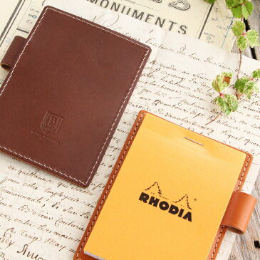 ロディア メモパッド 11 / RHODIA no.11 / 革 8色 メモカバー ヌメ革 レザー A7 ロディア カバー メモ帳 手帳・ノート ノート メンズ レディース かわいい おしゃれ シンプル 名入れ / 誕生日 プレゼント にも