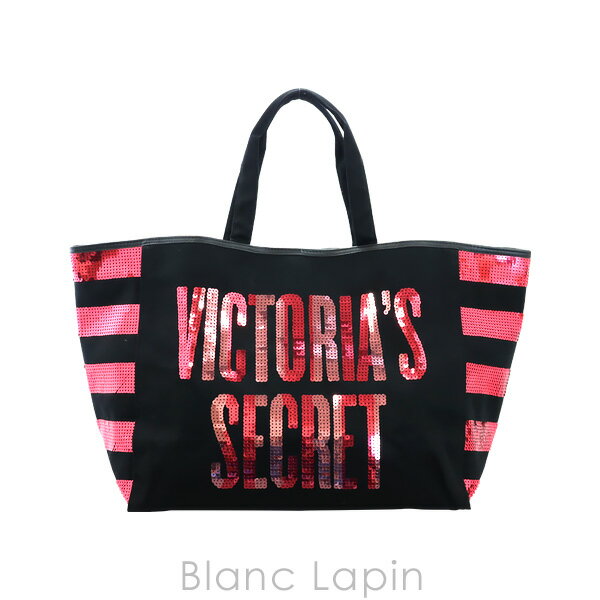 【ノベルティ】 ヴィクトリアシークレット VICTORIAS SECRET トートバッグ スパンコールロゴ #ブラック [760620]