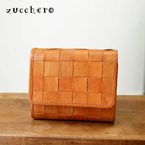 財布 レディース 二つ折り 本革 ブランド ズッケロ 二つ折り財布 メッシュ 編み込み レザー 大容量 コンパクト カード入れ 札入れ 小銭入れ 大きく開く 取り出しやすい おしゃれ