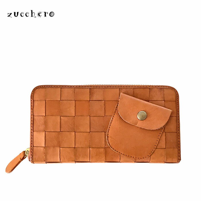 財布 レディース 長財布 本革 ブランド ズッケロ ラウンドファスナー ラウンド長財布 メッシュ 編み込み レザー イントレチャート 大容量 多収納 カード入れ 小銭入れ 使いやすい おしゃれ