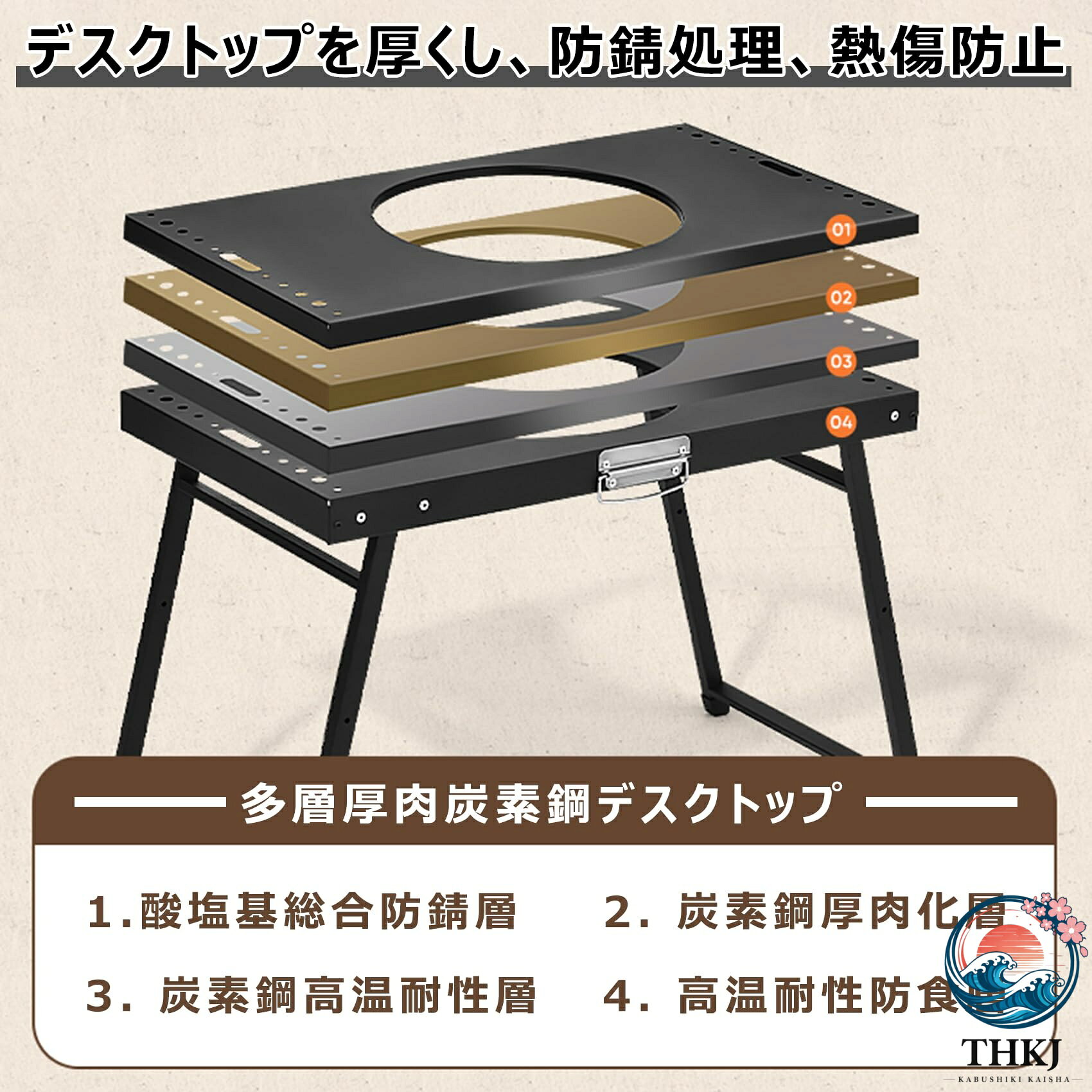 バーベキューコンロ セット bbq コンロ 折りたたみ 焚き火台 大型 携帯用 キャンプ 焼き台 アウトドア グリル 蒸し焼き 燻製 バーベキューグリル キャンプ用品 チャコールグリル 家族 bbq グリル 料理ストーブ 焼肉用 BBQ 台 収納袋 blanche123-10001250 ブランシュストア サンプル画像3