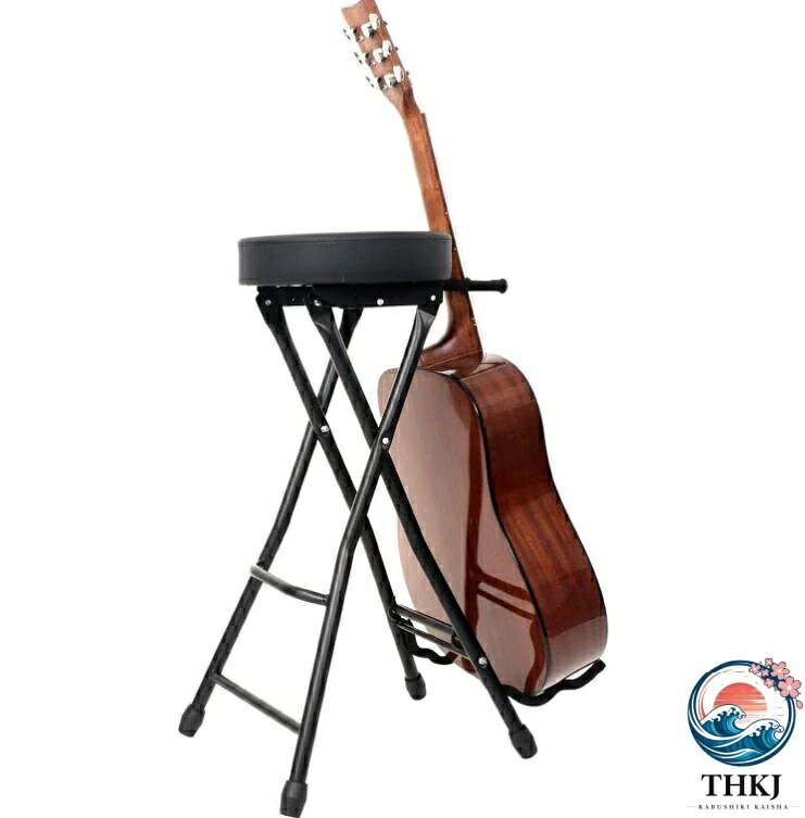 ギター椅子 ギタースタンドチェア 椅子 折りたたみ ギター立て 楽器スツール ギタ...