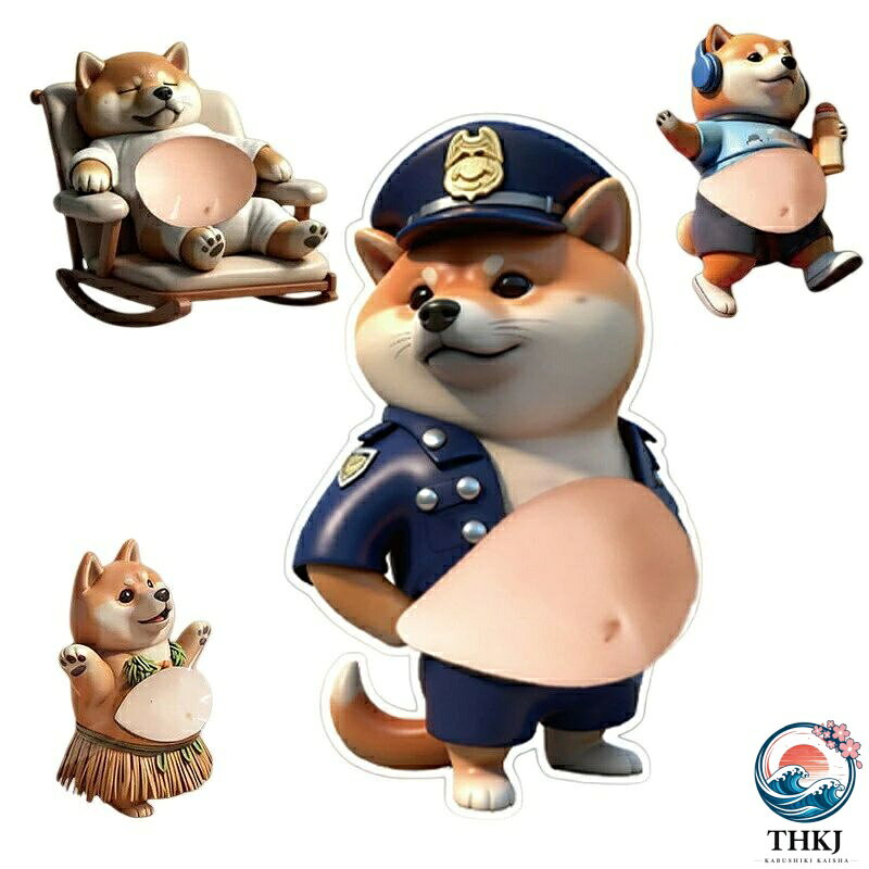 デブ 犬 ぷにぷに 8 点セット 柔らかいお腹 おなかぷにぷにシール 3D お腹 3D マシュマロ ふわふわ もちもち もっちり 柔らかいお腹 ぷにぷにシール かわいい 3D 子供 blanche123-10006618 ブランシュストア パッケージ画像