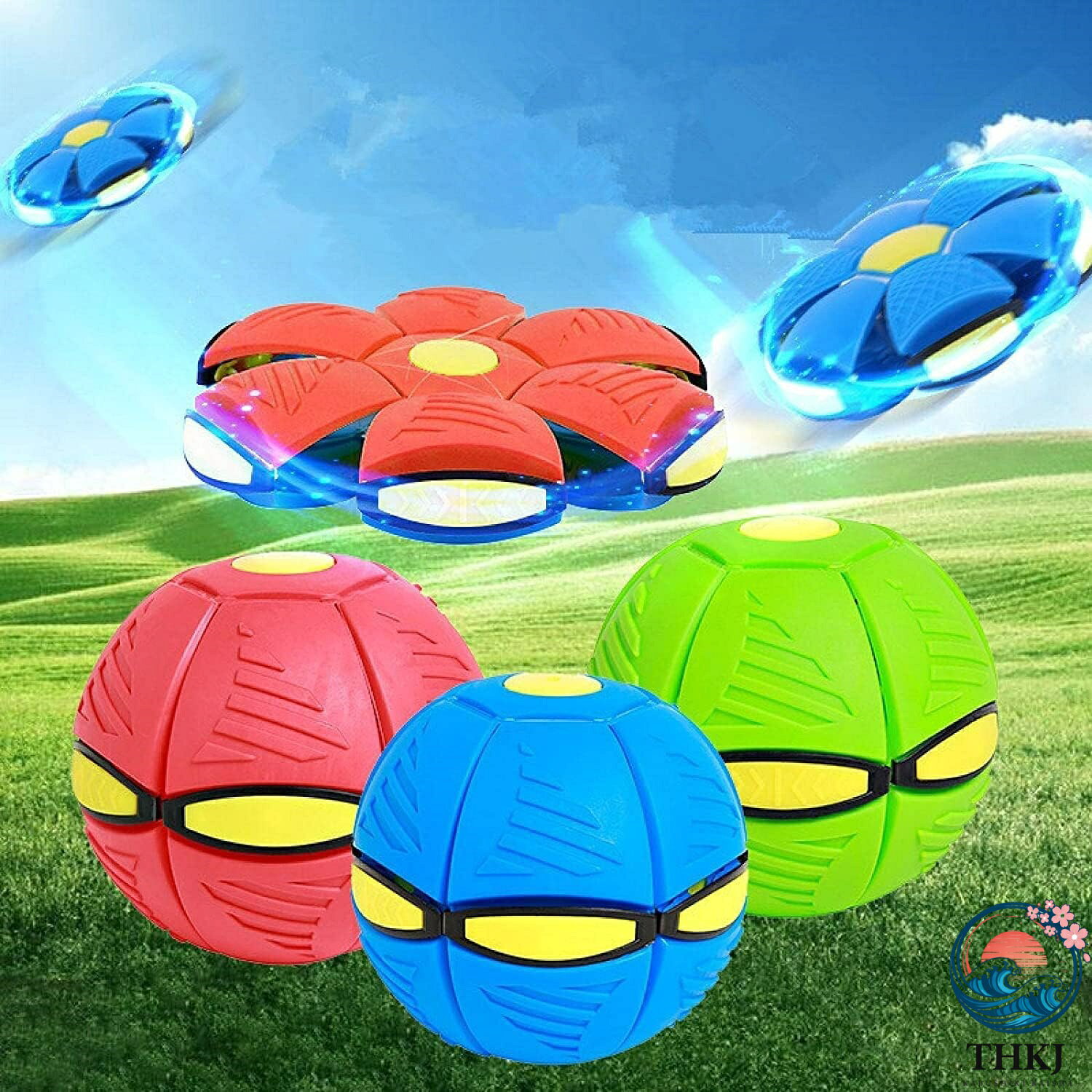 ブランシュストアのマジックボール UFO マジックボール 玩具 ディスク状 変形可能なマジックボール 子供 おもちゃ ボール 折りたためる ボール状 ボール 変形 軽量 屋外 キッズ 大人 ペット おもちゃ スポーツおもちゃ 屋外 公園 面白い プレゼント ギフト 減圧玩具 親子インタラクティブ｜アングル2