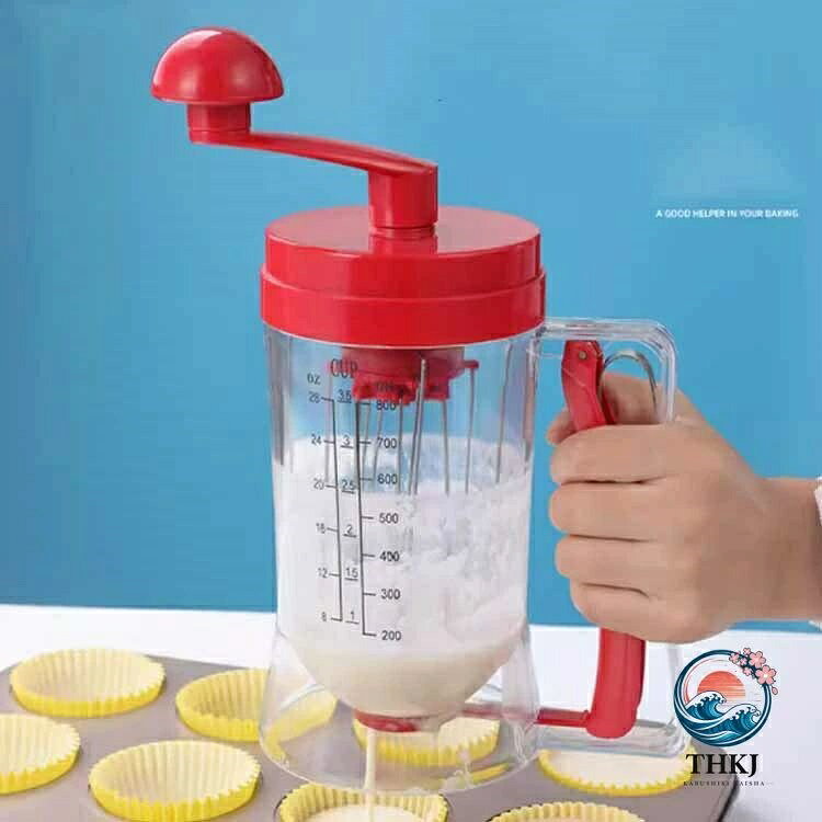 【全品2点で5%OFF】かき混ぜ 注ぎ お好み焼き たこ焼き パンケーキ 調理器具 片手 簡単 粉つぎ 泡だて器 撹拌 混ぜる かき混ぜ機 粉もの注ぎ器 blanche123-10010305 ブランシュストア サンプル画像2