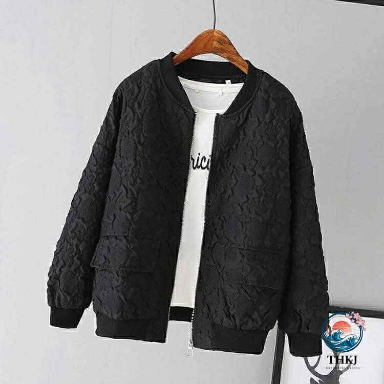 ブランシュストアの【全品2点で5%OFF】春 ノーカラー ブルゾン レディース レディース 大きいサイズ ノーカラージャケット ジャケット 春 アウターきれいめ 春秋 ショートジャケット ミ｜アングル3