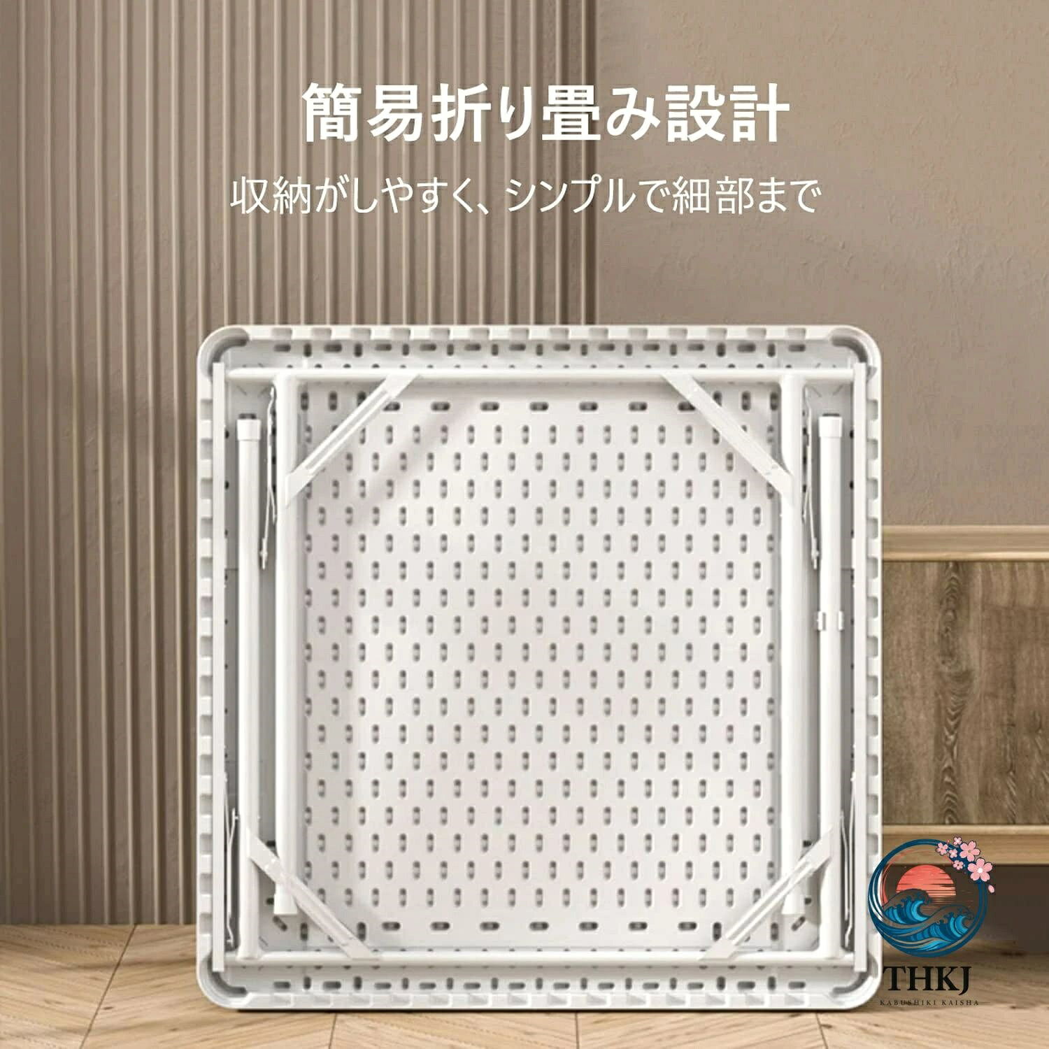 ブランシュストアの麻雀卓 折り畳み式 麻雀テーブル カップホルダー＆チップトレイ付き 軽量 高密度ポリエチレン ハニカム構造 多機能 ポータブル4脚手打ち麻雀卓 携帯便利 麻雀クラブ 麻雀教室 老人ホーム 旅行用 家庭用 麻雀牌別売り(90*90cm) (Size : 麻雀卓+チェア*4)｜アングル2