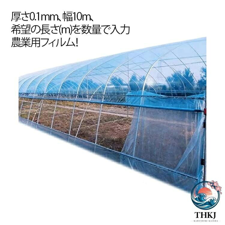 希望の長さを数量で入力 厚さ 経済的 ビニールハウス 幅 10m 張替えフィルム 0.1mm 農業用フィルム トンネルフィルム 温室フィルム 耐久 透明 防滴 長持ち 園芸用 家庭菜園 農業用 農園