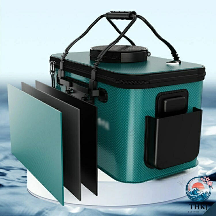 【全品2点で5%OFF】釣り 用 ケース バッカン 42L 48L 折りたたみ 式 活かし 水汲み バッカン バッカン EVA 素材 軽量 コンパクト クリア カバー スプリング カバー ホルダー 付き フィッシュ グリップ 無し 道具 エサ 入れ 釣り 用 バケツ