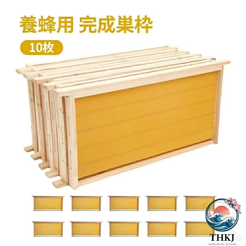 【全品2点で5%OFF】ミツバチ 巣礎 巣 礎 巣枠 養蜂器具 完成巣枠 巣礎付き 蜂の巣フレーム セイヨウミツバチ シート 木製フレーム 蜜蝋の巣の基礎 養蜂箱