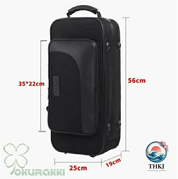 ブランシュストアのトランペットケース 楽器 弦楽器 ナイロン製 軽量 堅牢 ケース クッション付き 3WAY リュック ショルダー 手提げ｜アングル2