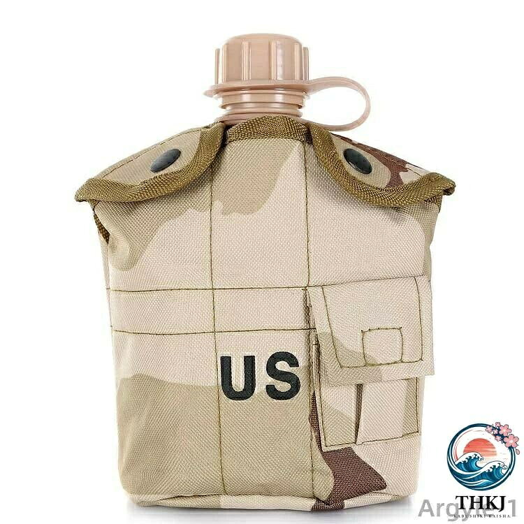 ブランシュストアのアウトドア キャンプ ポータブル カバー付き キャンティーンカップ 軍用 調理器具セット ミリタリー水筒 3 点セット｜アングル2