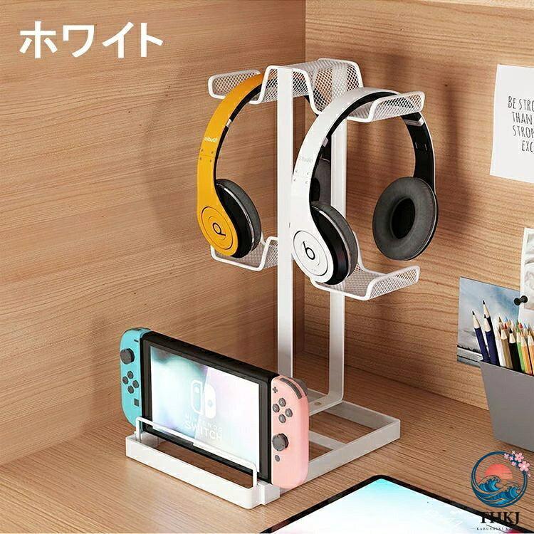 ブランシュストアのゲームコントローラー収納ラック 3 層 ヘッドホンスタンド 小物掛け ゲーム機スタンド 卓上 組立式 30.5×18×14cm 37.5×18×14cm｜アングル3