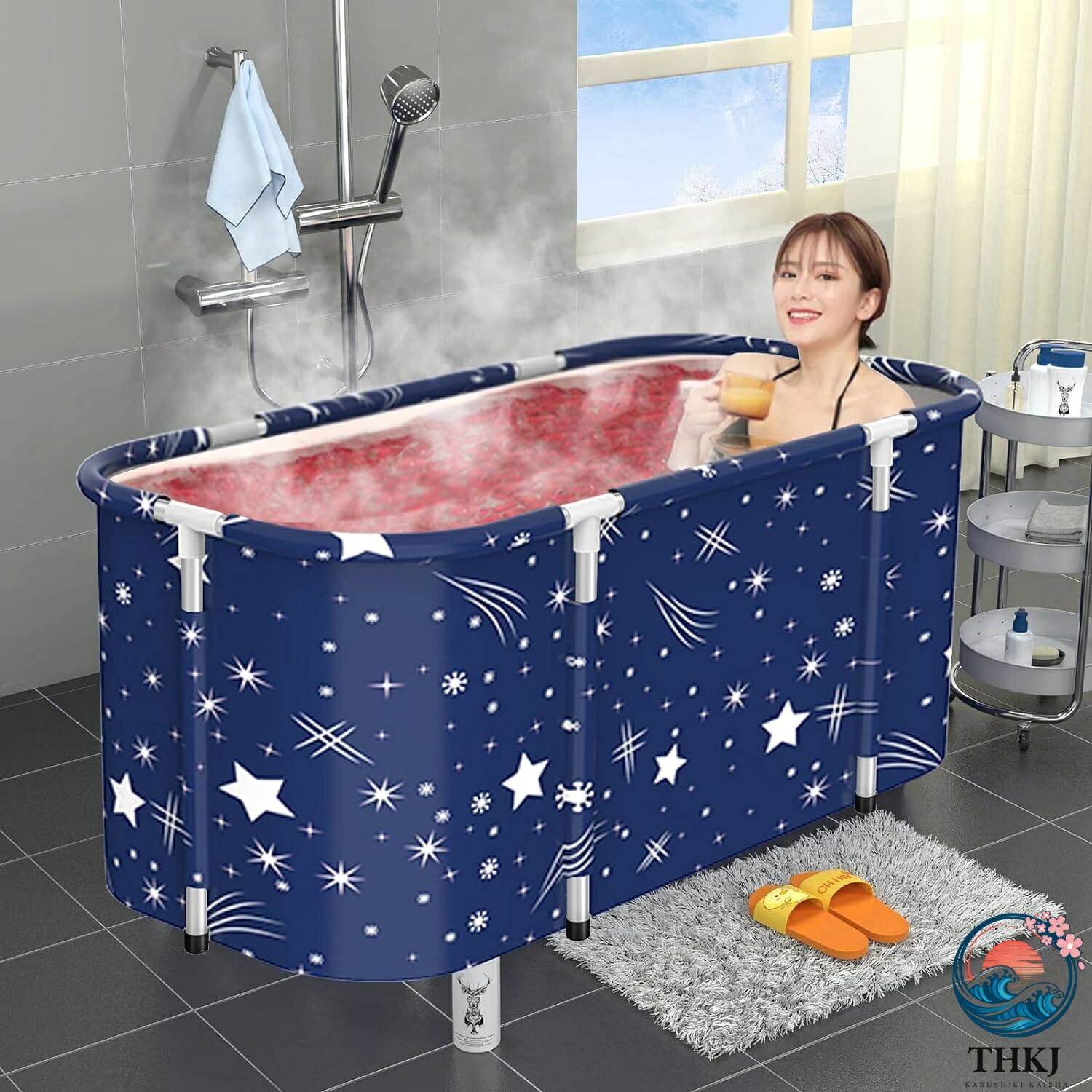 ポータブルバスタブ 大きいサイズ折り畳み浴槽 ポータブル浴槽 お風呂 大人の子供 SPA お風呂の浴槽 浸漬式 簡易浴槽 持ち運び浴槽 大人 折りたたみ 子供 簡単 組み立て 家庭用