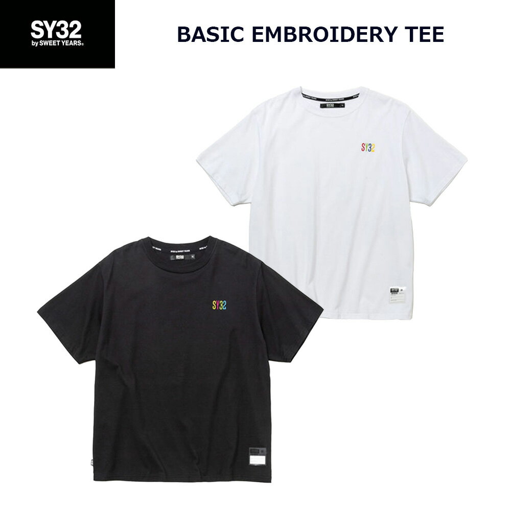 SY32 T  ١å ֥꡼ ƥ 14157J-W BASIC EMBROIDERY TEE ֥å/ޥ ۥ磻/ޥ M L XL XXL 磻ƥȥХȥ䡼