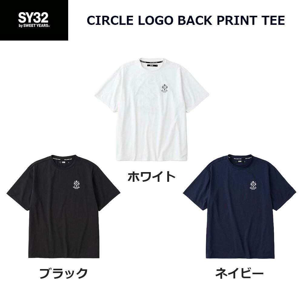 SY32 Tシャツ サークル ロゴ プリント ティー 15048 CIRCLE LOGO BACK PRINT TEE エスワイサーティトゥバイスィートイヤーズ メンズ ブラック ホワイト ネイビー S M L XL 2