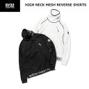 SY32 ゴルフウエア ハイネック メッシュ リバースシャツ SYG-23A12 HIGH NECK MESH REVERSE SHIRTS シャツメンズ ウエア 全2色 ブラック ホワイト シャツ 長袖