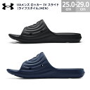 アンダーアーマー サンダル UAメンズ ロッカー IV スライド 3023758 UNDER ARMOUR UA MENS LOCKER IV SLIDE メンズ サンダル ブラック/ホワイト(001) アカデミー/ホワイト(401) 25.0-29.0cm シャワーサンダル(4)
