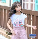 キッズ 送料無料 子供服 女の子 夏服 韓国子供服 トップス タンクトップ ラメプリント フロッキープリント リゾート Tシャツ半袖 Tシャツキッズ 夏服 無地 肩空き女の子　女児 シンプル 120 130 140 150