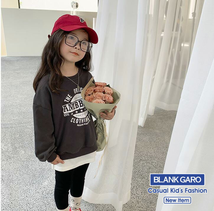 キッズ 送料無料 ウラケトレーナー ウラケロゴプリント ビックシルエット ビックサイズ 長袖トレーナー..