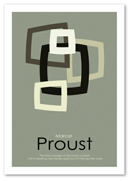 楽天ポスター販売【blank-wall】A2サイズ ポスター 【Proust グレー】 インテリア デザインアートポスター Interior Art Poster