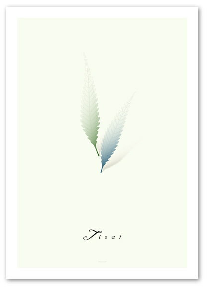 A3サイズ ポスター 【Tleaf-b】 インテリア アート 植物 Interior Art Poster