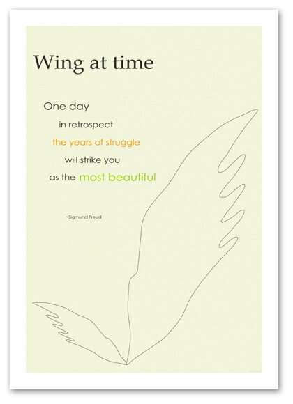 A3サイズ ポスター 【Wing ベージュ】 インテリア アート Interior Art Poster