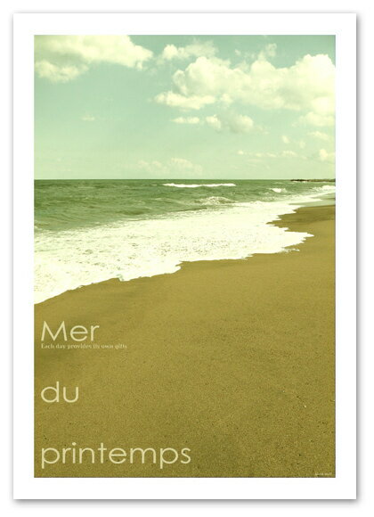 A2サイズ ポスター 【Mer du printemps】 インテリア アート 海 フォト Interior Art Poster