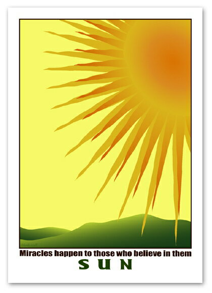 ポスター【Sun】 A2サイズ 太陽 風景,景色 アート インテリア Interior Art Poster