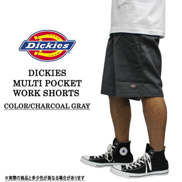 Dickies/ディッキーズ13インチ　ワークハーフパンツチャコールグレーDickies.ハーフパンツ.ディッキーズ.ショートパンツ.ショーツ.半ズボン.42283.デッキーズ.ワークパンツ.チノパン.大きいサイズ.メンズ .作業着.作業服.LL.2L.3L.4L